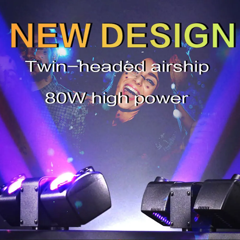 NEW 120W LED Disco Stage Light Rgbw DMX512 Sound Activated DJ Party Equipment Bar Strong Beam Lamp Club Dance Ambient Lighting