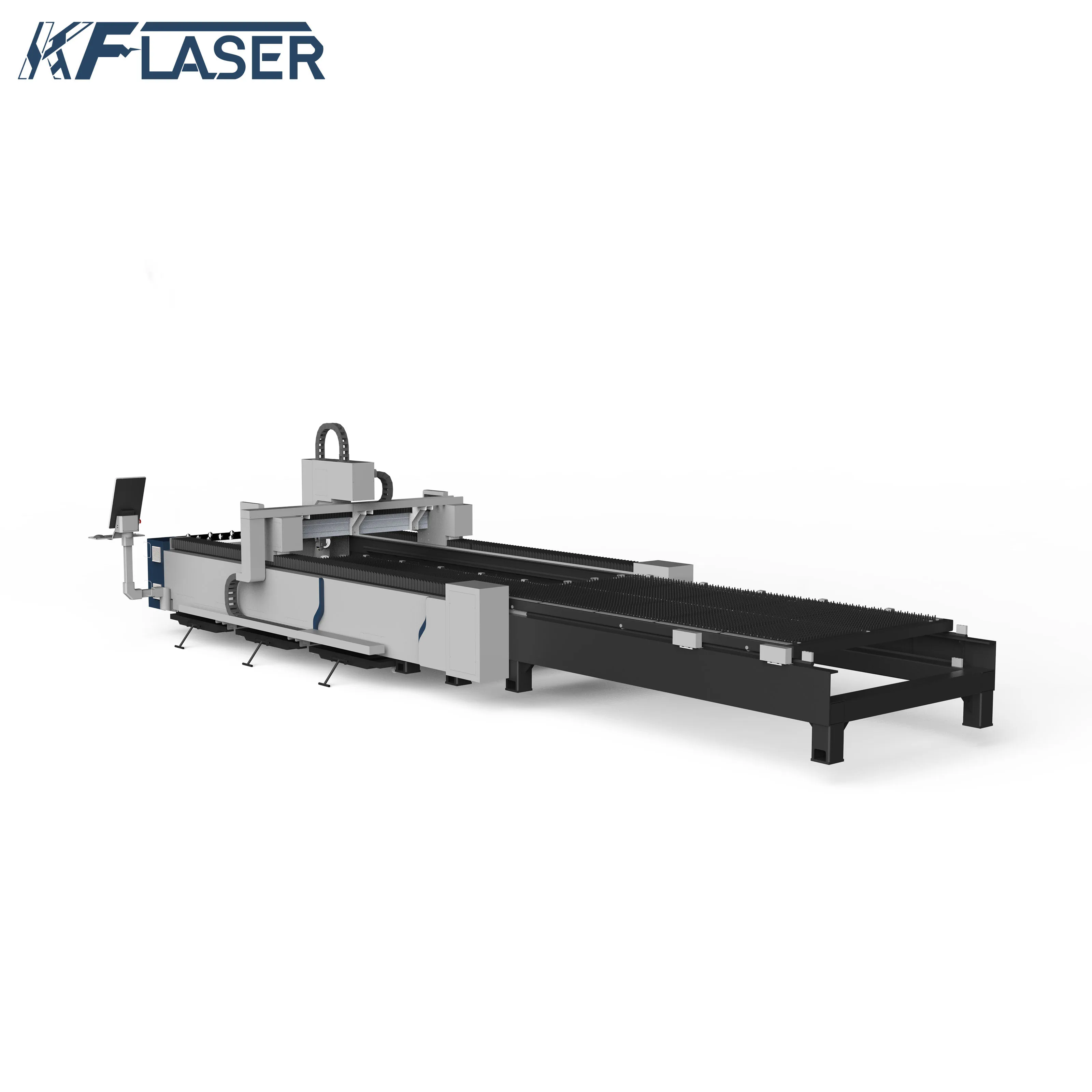 Double Platform Metal Carbon Steel Fiber Laser Cutter KF Laser Cutting Machine For Metal