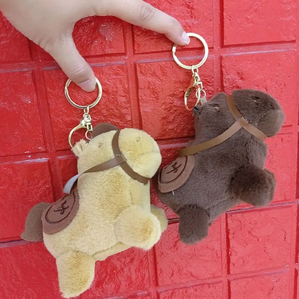 Durable Feel Comfortable Pony Keychain Kawaii Portable Doll Plush Keychain Anti-lost Bag Accessories Plush toy pendant Kids Gift