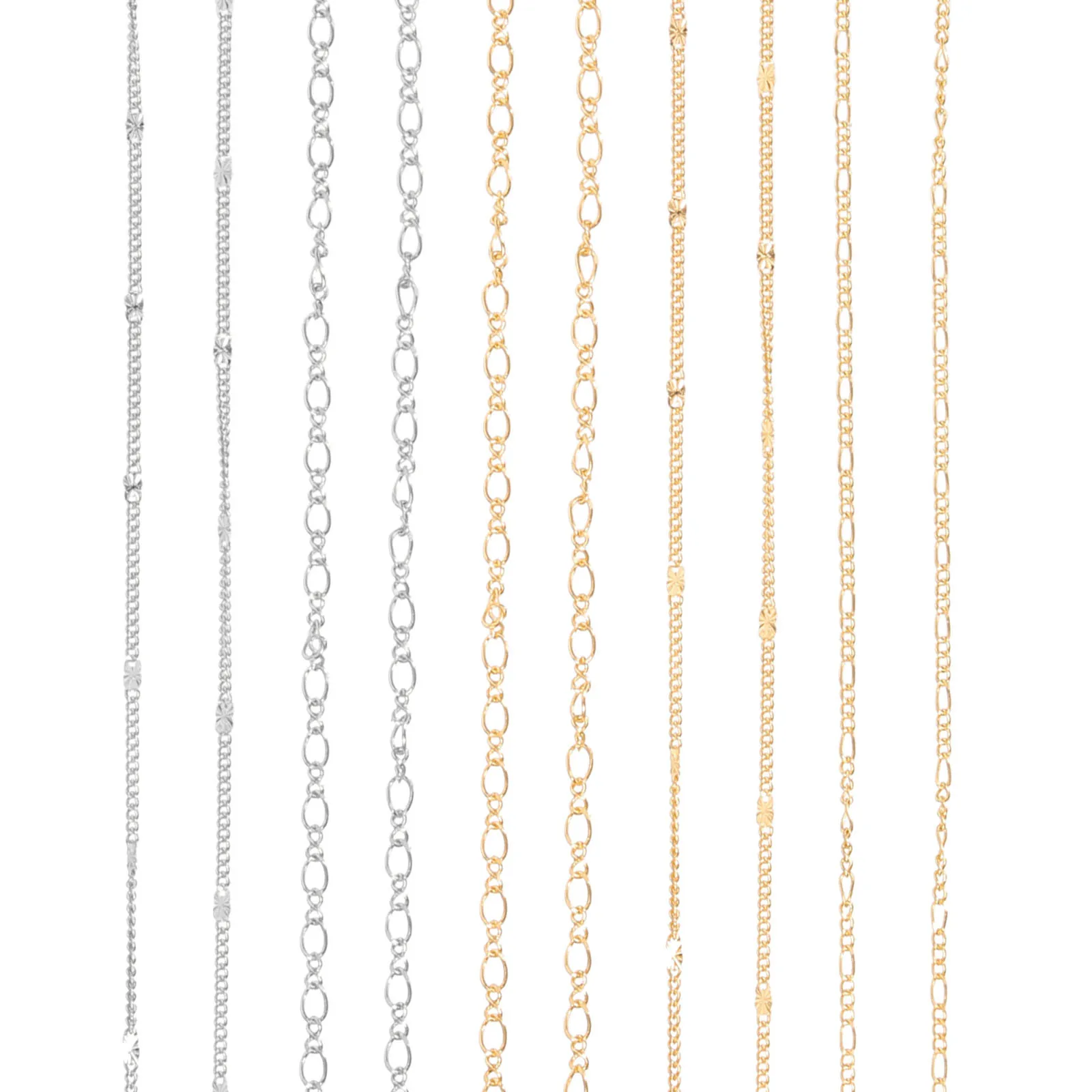 5 stuks nagelkettingen voor kunstkoper sterk duurzaam gemakkelijk te gebruiken nagelkettingdecoraties voor professionele salons en beginners