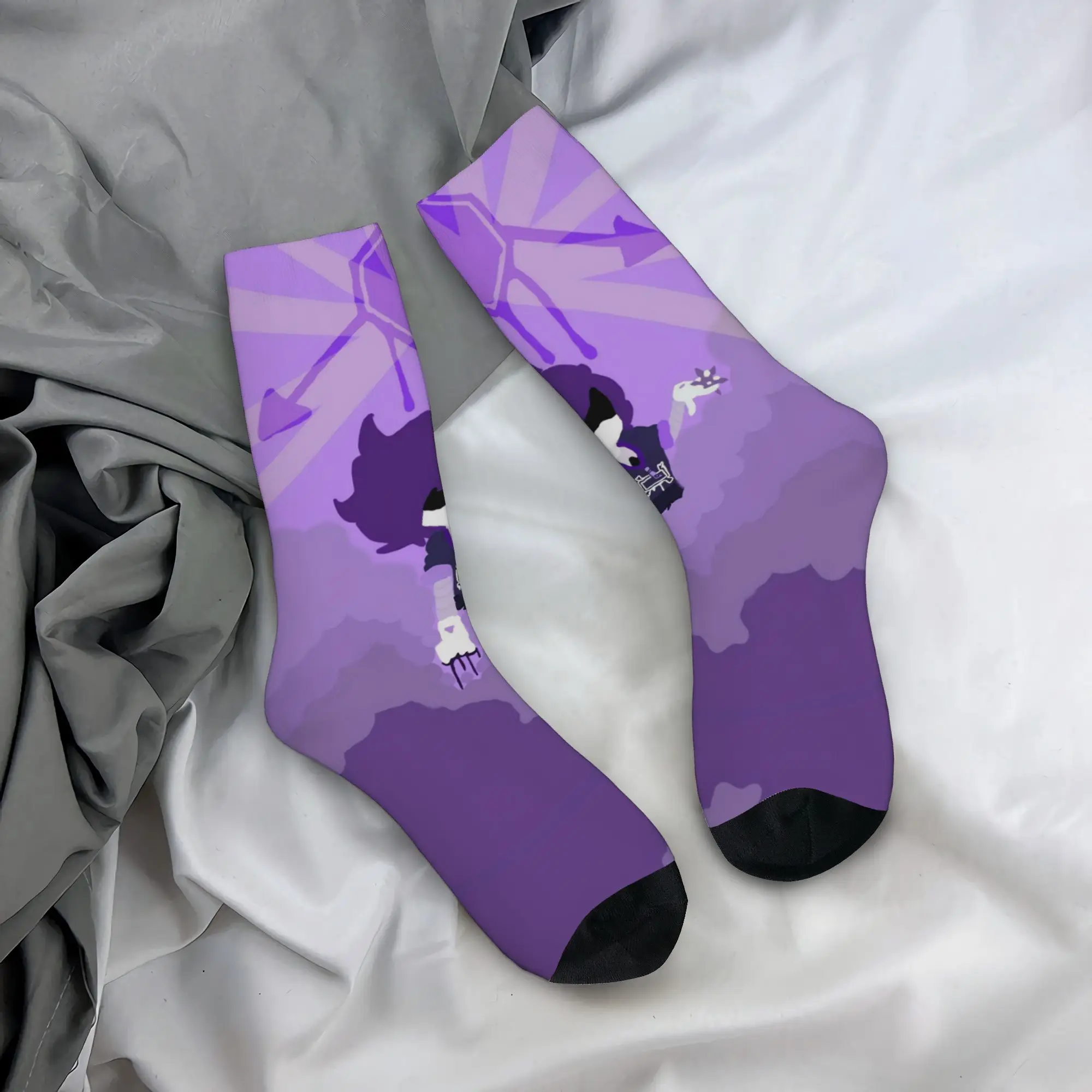 Winter Warm Hip-hop Women Men Uzi Murders Drones Game Socks  Sweat Absorbing Basketball Socks