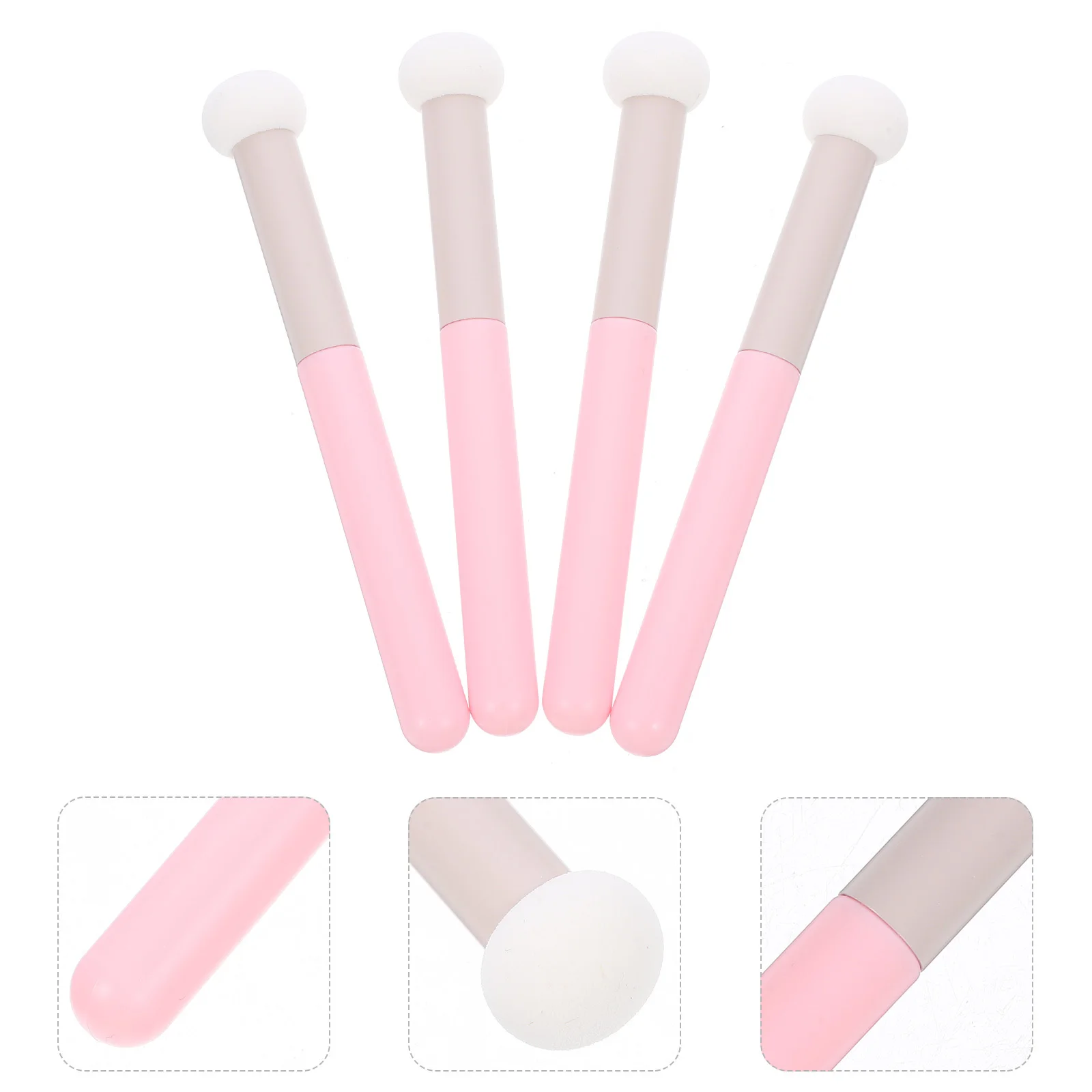 4 Stück Concealer-Schwammpinsel, Pilze, kleine Make-up-Applikatoren für Foundation, Pudermischung, glatt unter den Augen