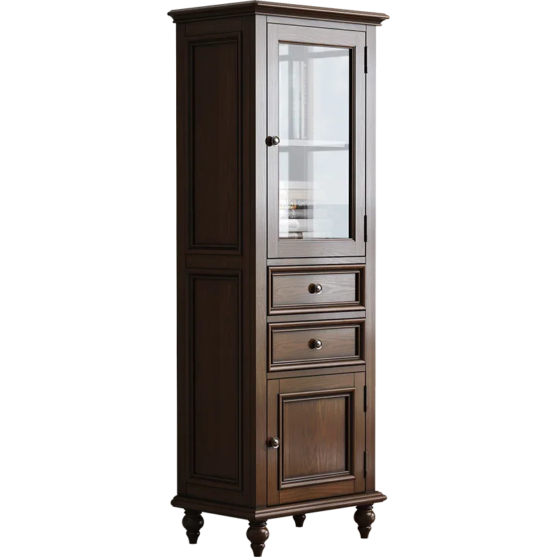 Xl High Cabinet Locker Tall Wine Cabinet European Style Solid Wood Single Door Side Cabinet Furniture