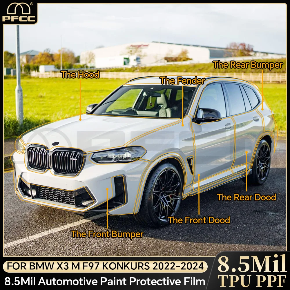 

PPF Precut Paint Protection Film for BMW X3M F97 Competition 2022 2023 2024 Body Kit Clear TPU Transparent Fil Cars Accessories