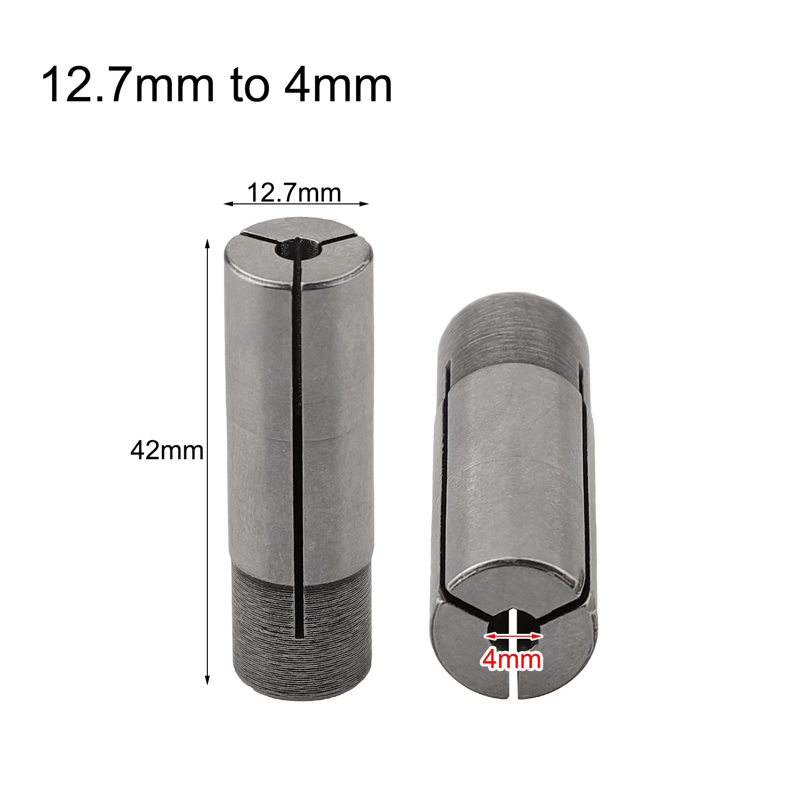 1/2"  1/4"  1/8" Collet Adaptor Shank Reducer Drill Bit For CNC Spindle Router 4 6 8 10mm Milling Cutter Machine Accessories