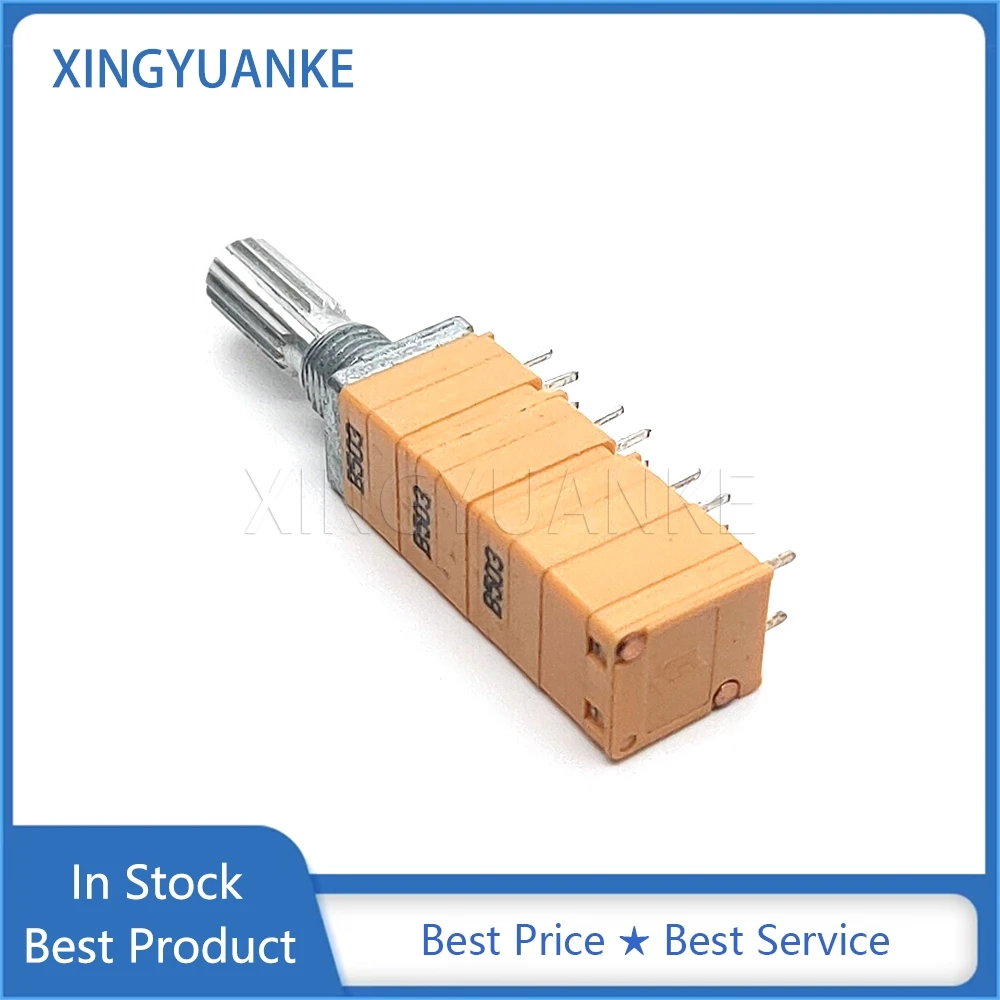 2PCS RK097 Type 6 Channel B50K Precision Adjustable Volume Potentiometer B503 6 Link 20Pin Flower Shaft 18mm