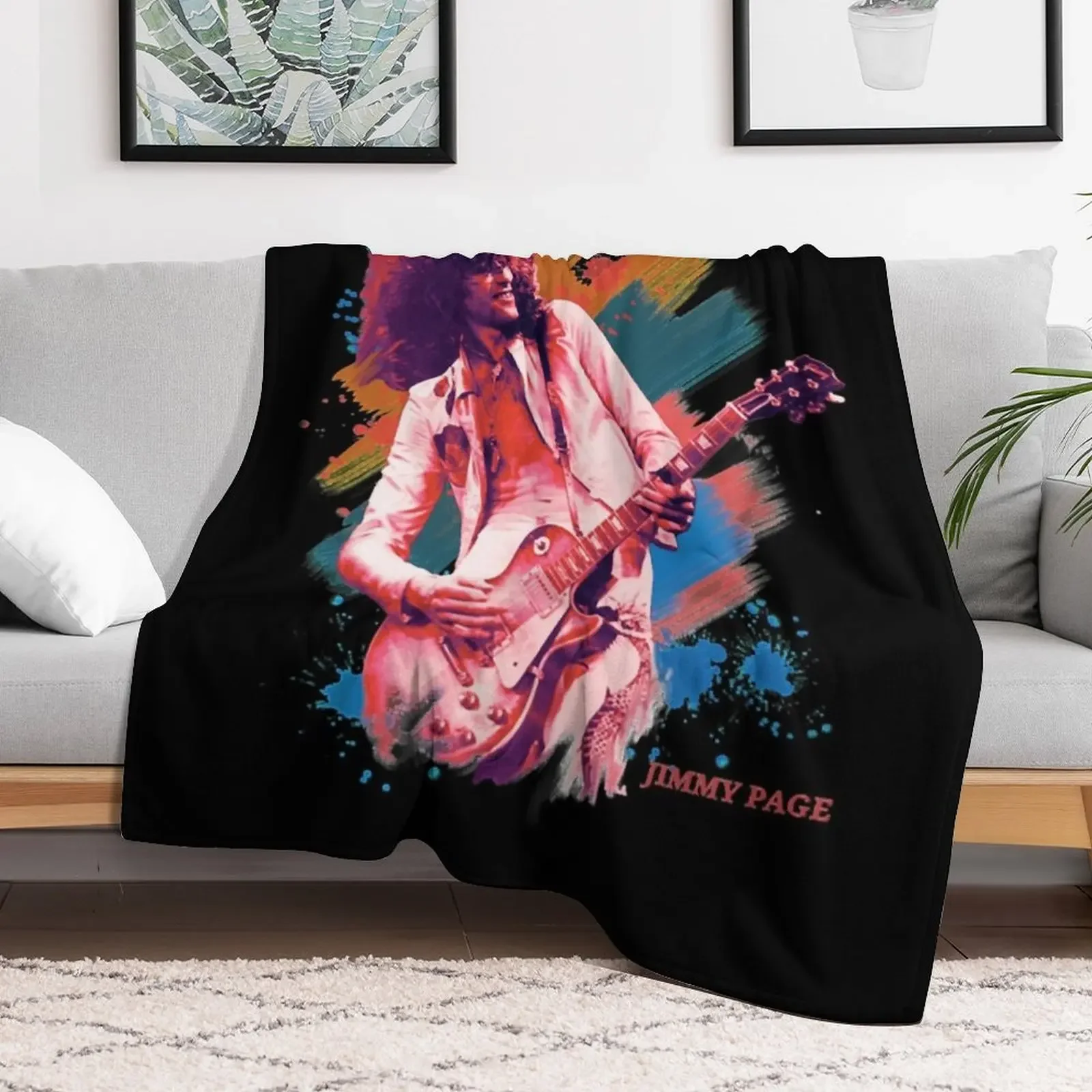 Jimmy Page on stage Classic T-Shirt Throw Blanket Winter beds heavy to sleep Picnic For Decorative Sofa Blankets