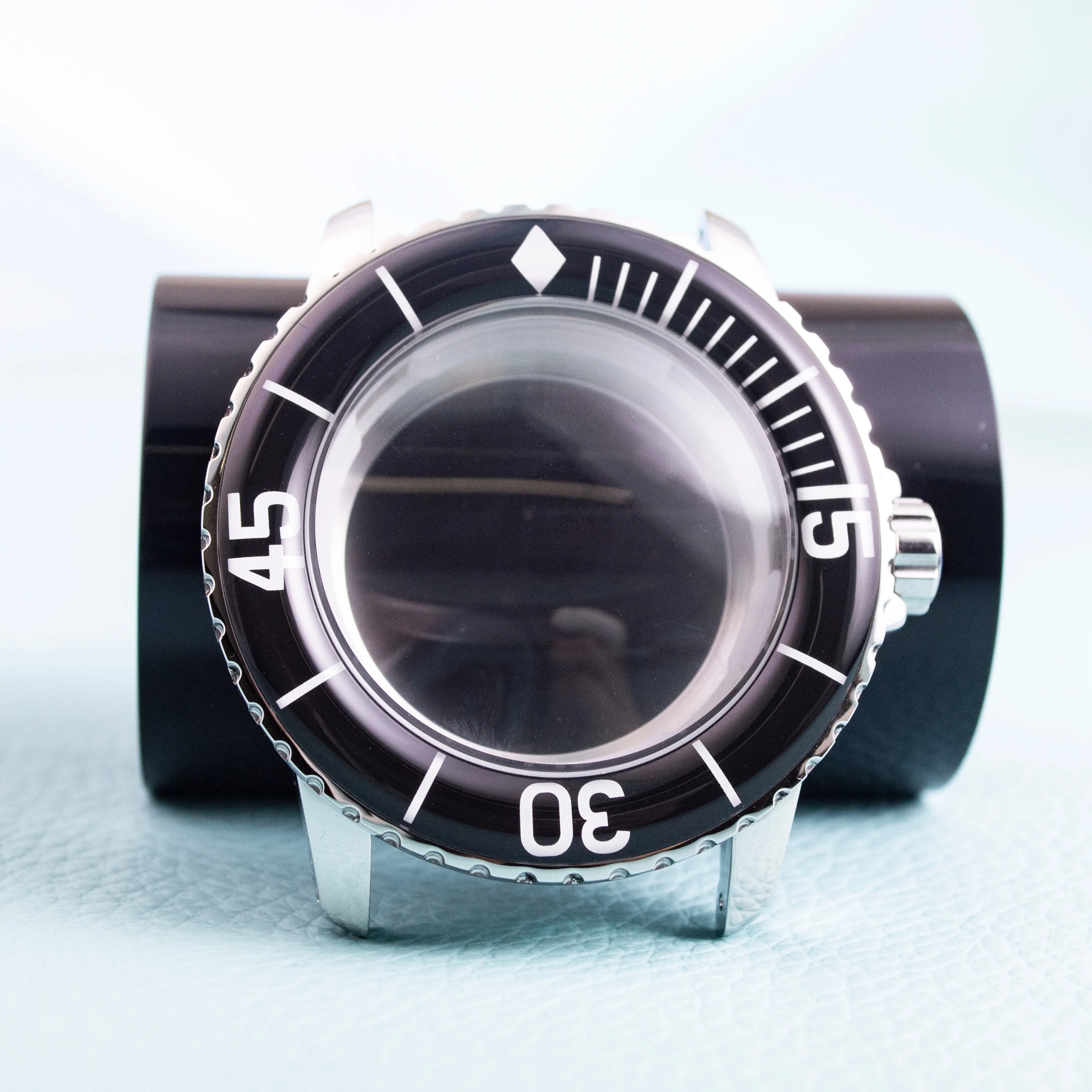 Stainless Steel NH35 Case 45mm Watch Case 10ATM Waterproof for Fifty Fathoms Watch Case fit NH35 Movement Sapphire Glass  Case