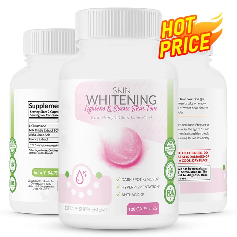 Glutathione Whitening - Milk Thistle, Alpha Lipoic Acid & Licorice Extract - Skin Whitening Supplement - Anti-Aging Antioxidant