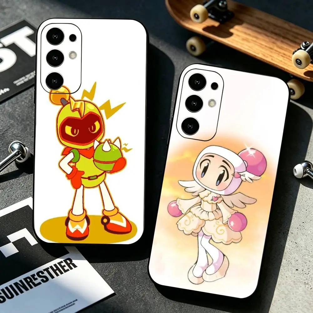 Cartoon-Game-B-Bomberman-n Phone Case For Samsung S25,S24,S21,S22,S23,S30,Ultra,S20,Plus,Fe,Lite,Note,10,Black Cover