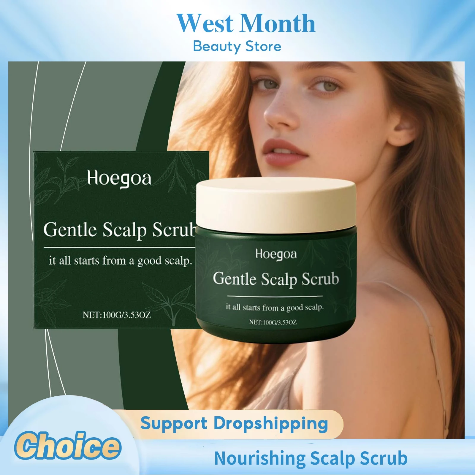 

Nourishing Scalp Scrub Strengthening Hair Roots Anti Hair Loss Remove Dirt Oil Control Refreshing Soothing Deep Cleansing Scrub