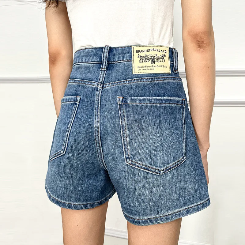 2025, neue Sommermode, hohe Taille, Jeans-Shorts mit viel Bewertungen in Korea, Milchseidenstoff, trendige Mode-Damenkleidung