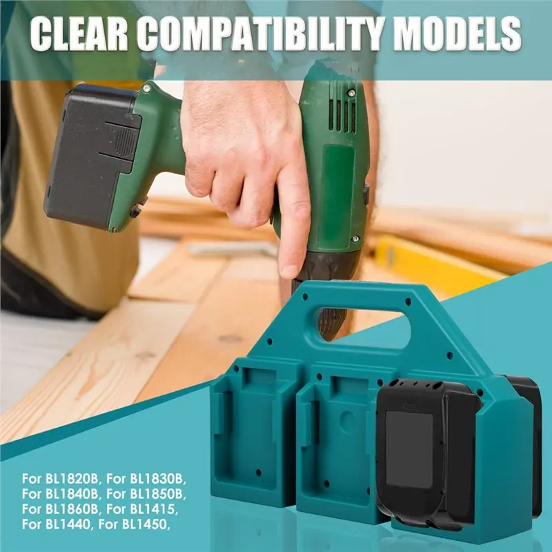 ABMI-6-Slot Battery Compartment For 18V Portable Rugged Batteries,
