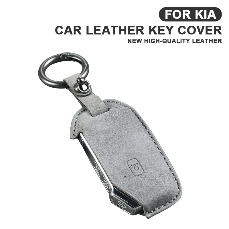 

Car Remote Key Case Cover For Kia Ceed Cerato Forte NIRO Seltos Sorento Soul Sportage Telluride K5 Leather Key Shell Keychain