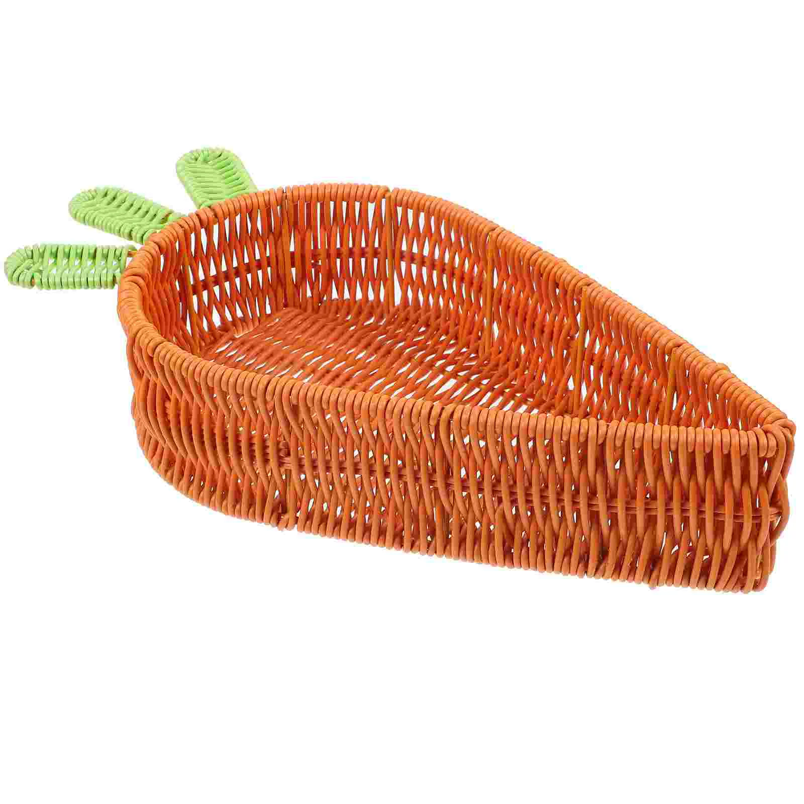 

Rattan Carrot Fruit Plate Woven Baskets For Storage Decorative Household Food Glue Sundries Holder