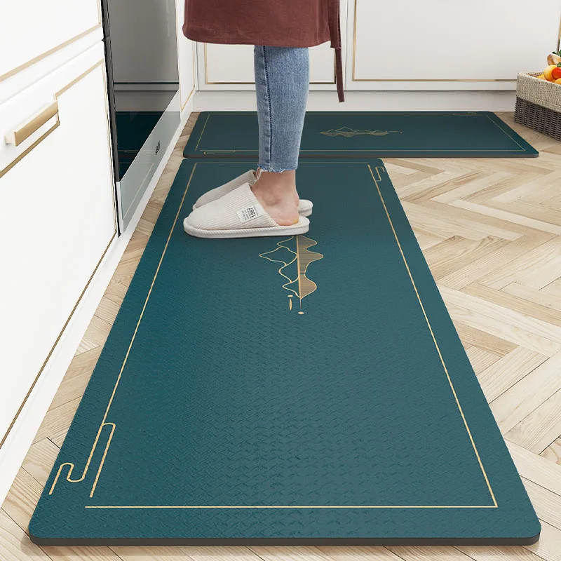 

Eovna 1pcs PVC Kitchen Carpet Waterproof Oilproof PU Leather Kitchen Mat Non Slip Floor Mat for Living Room Bedroom Doormat