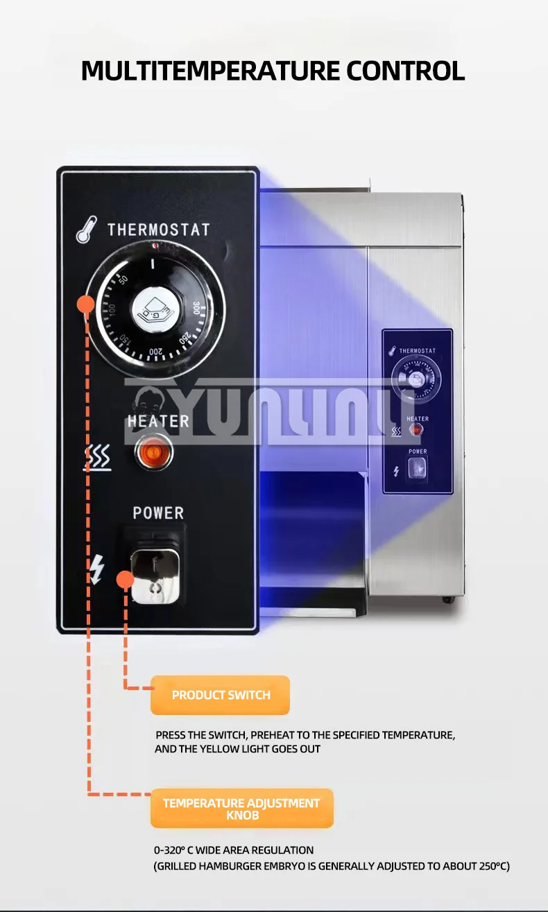 

2025 Version Fully Automatic Burger Machine Stainless Steel Hamburger Baking Equipment