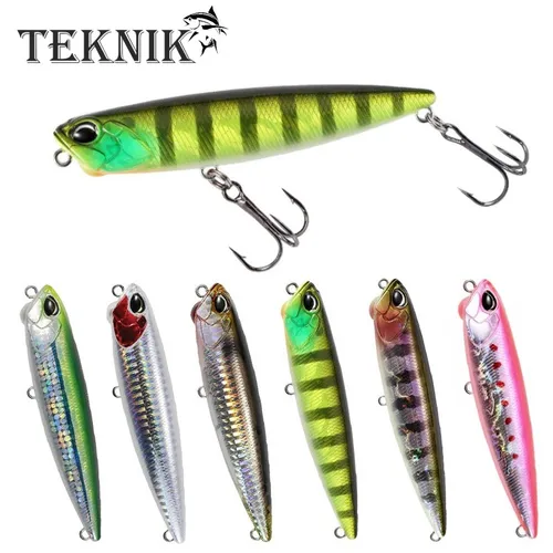 TEKNIK-señuelo de pesca de superficie, lápiz Topwater de 100mm y 14g, cebo duro Artificial para agua salada, andador de plástico, cebo Duo Realis