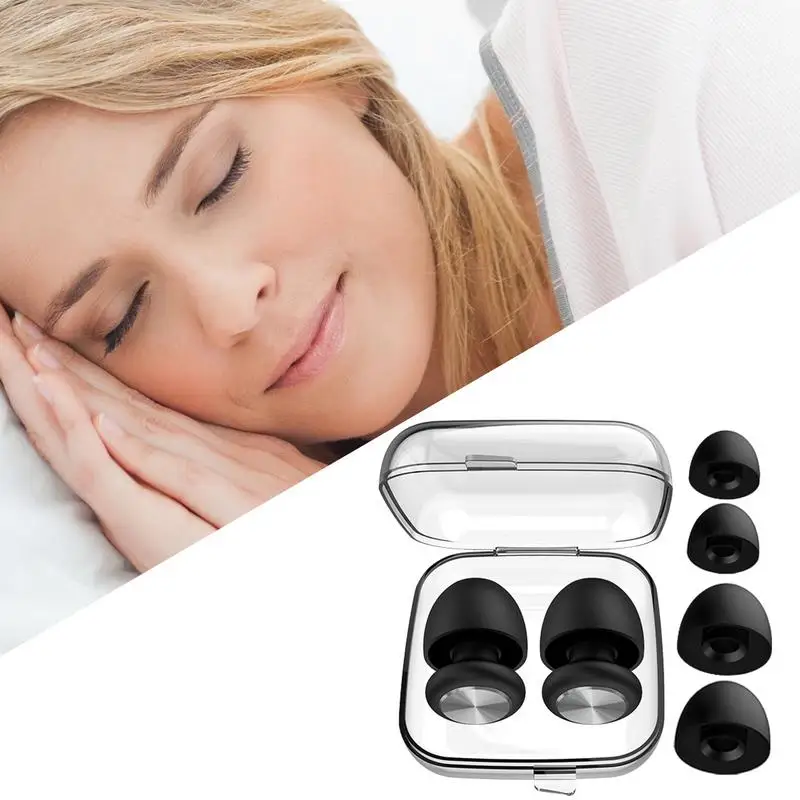 Bouchons d'oreille antibruit pour le sommeil, silicone souple, confortable et silencieux, réutilisable