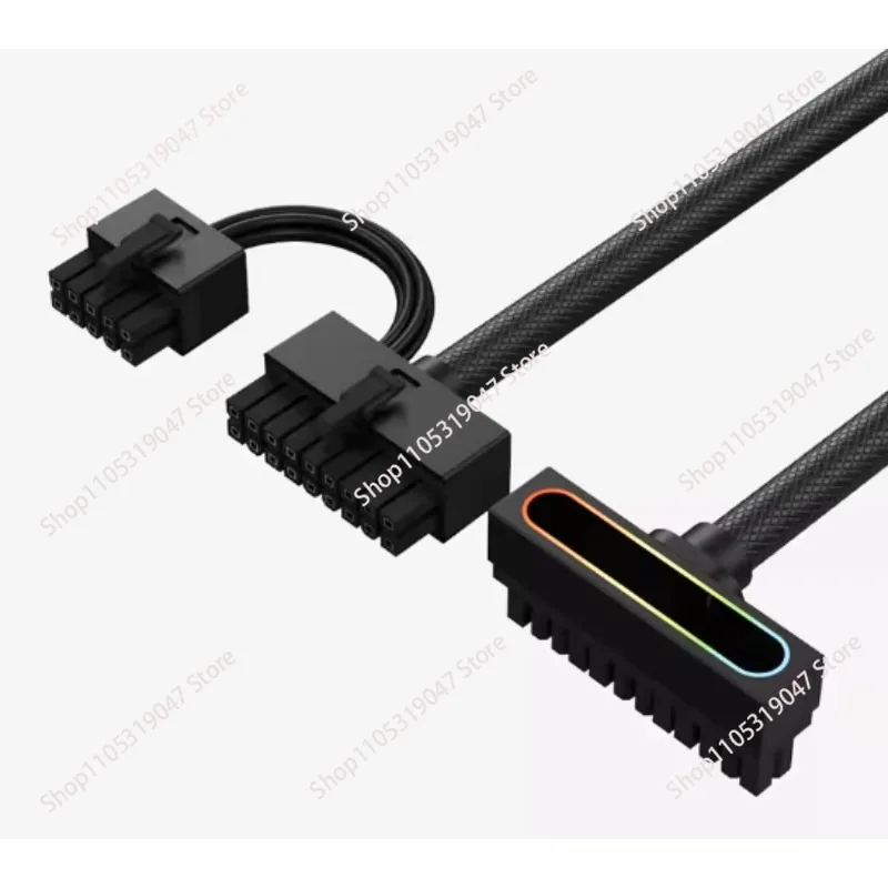 Sync 24PIN Modular Power Cable - 90° Side-Exit Elbow One-Cable Connection for PC Motherboard
