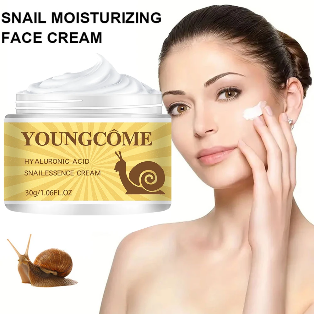 Snail Face Cream Hyaluronic Acid Moisturizing Essence Anti Aging Shrink Pore Whitening Cream Wrinkles Firming Skin Care