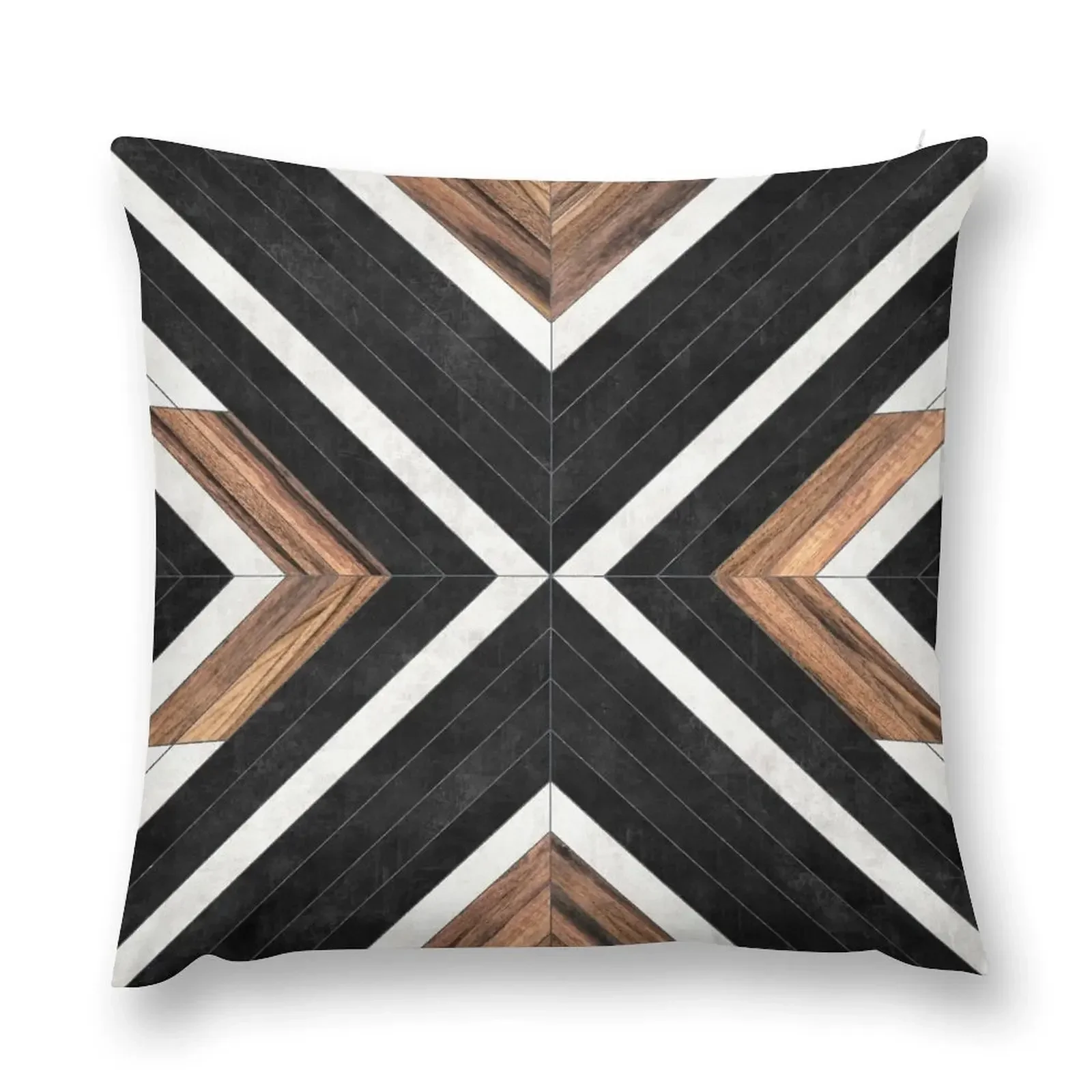 Urban Tribal Pattern No.1 - Concrete and Wood Throw Pillow Sofa Cushion Cover Sofa Cushions Cover pillow