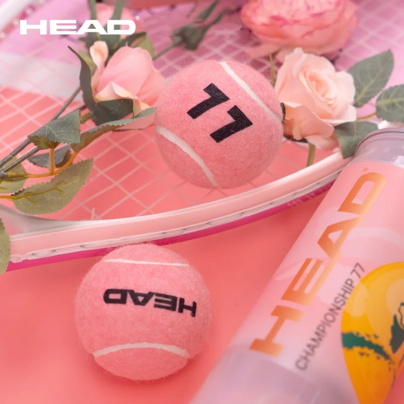 HEAD 2025 كرة تنس صينية جديدة لعيد الحب إصدار محدود كرة تنس عالية المرونة للتدريب كرة تنس مضغوطة متينة