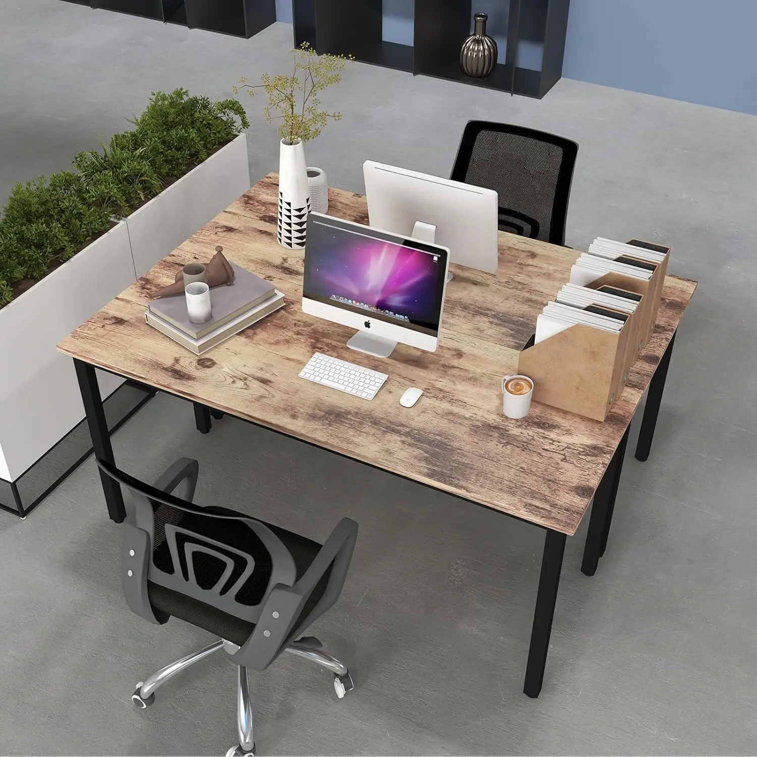 Bonzy Home Conference Tables 9Ft Office Computer Desk For Meeting Room Study Writing Printer Podcast Table For 4-8 People