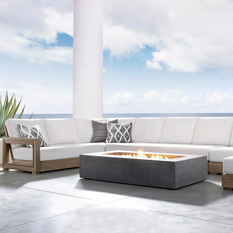 

Customizable Old Courtyard Villa Garden Hotel B & B Waterproof Teak Sofa