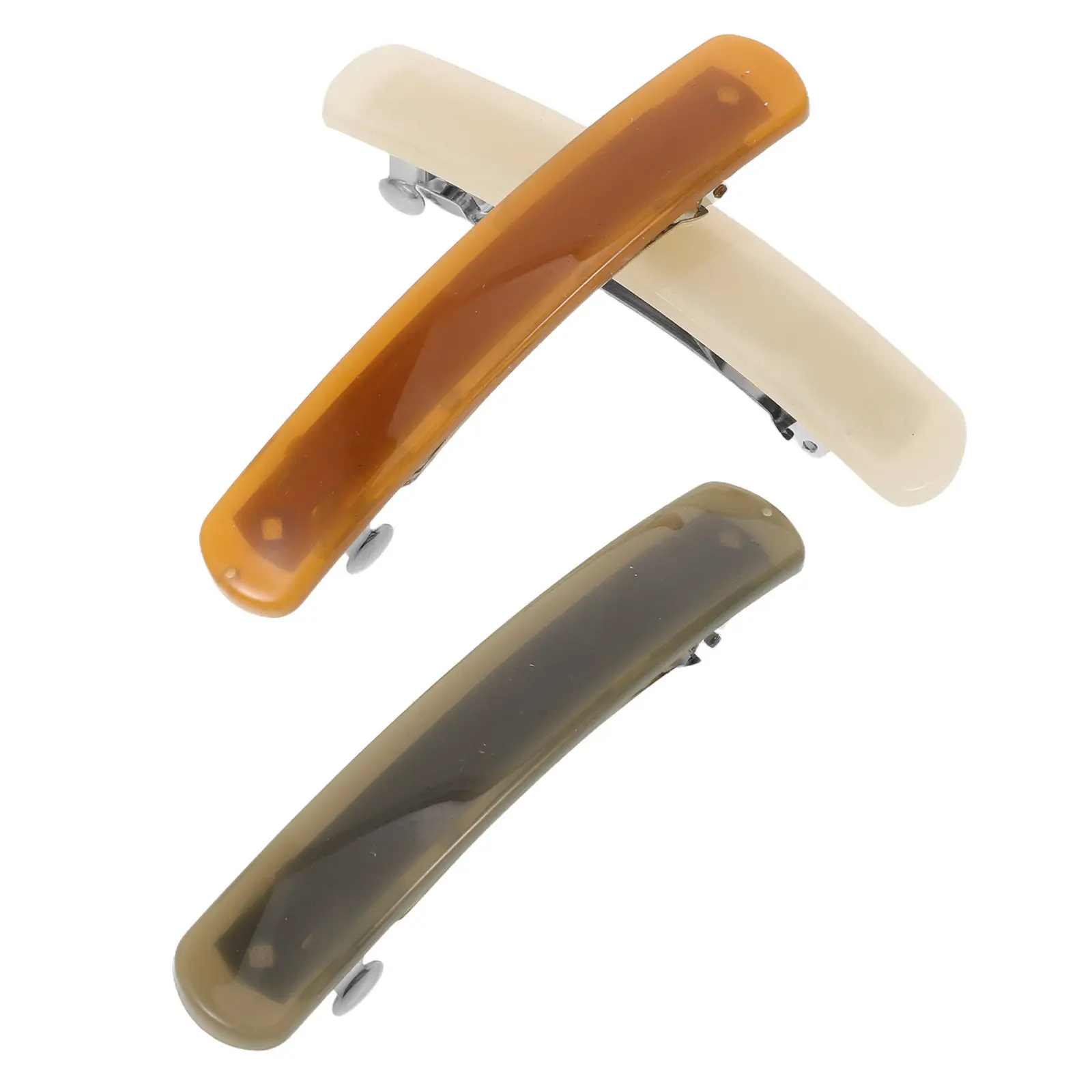 3Pcs Hair Clips for Women Curved French Barrette Spring Clip Ponytail Holder Minimalist Elegant Vintage Headpiece Hair