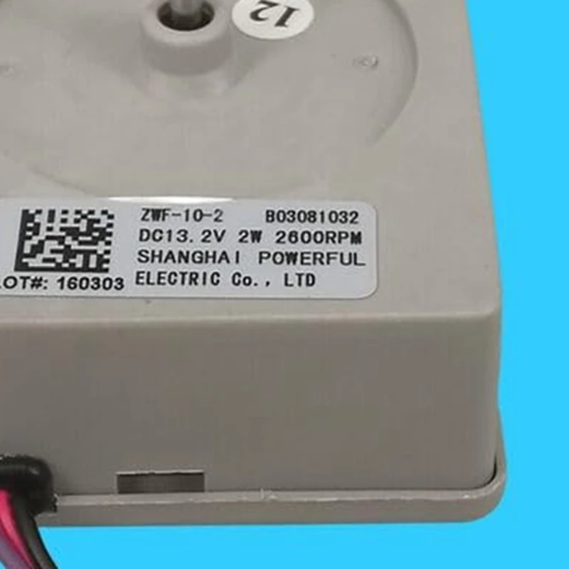 Ventilador de motor DC para Meiling, geladeira Gate-Door, ZWF-10-2, B03081032, DC 13.2V, 2W