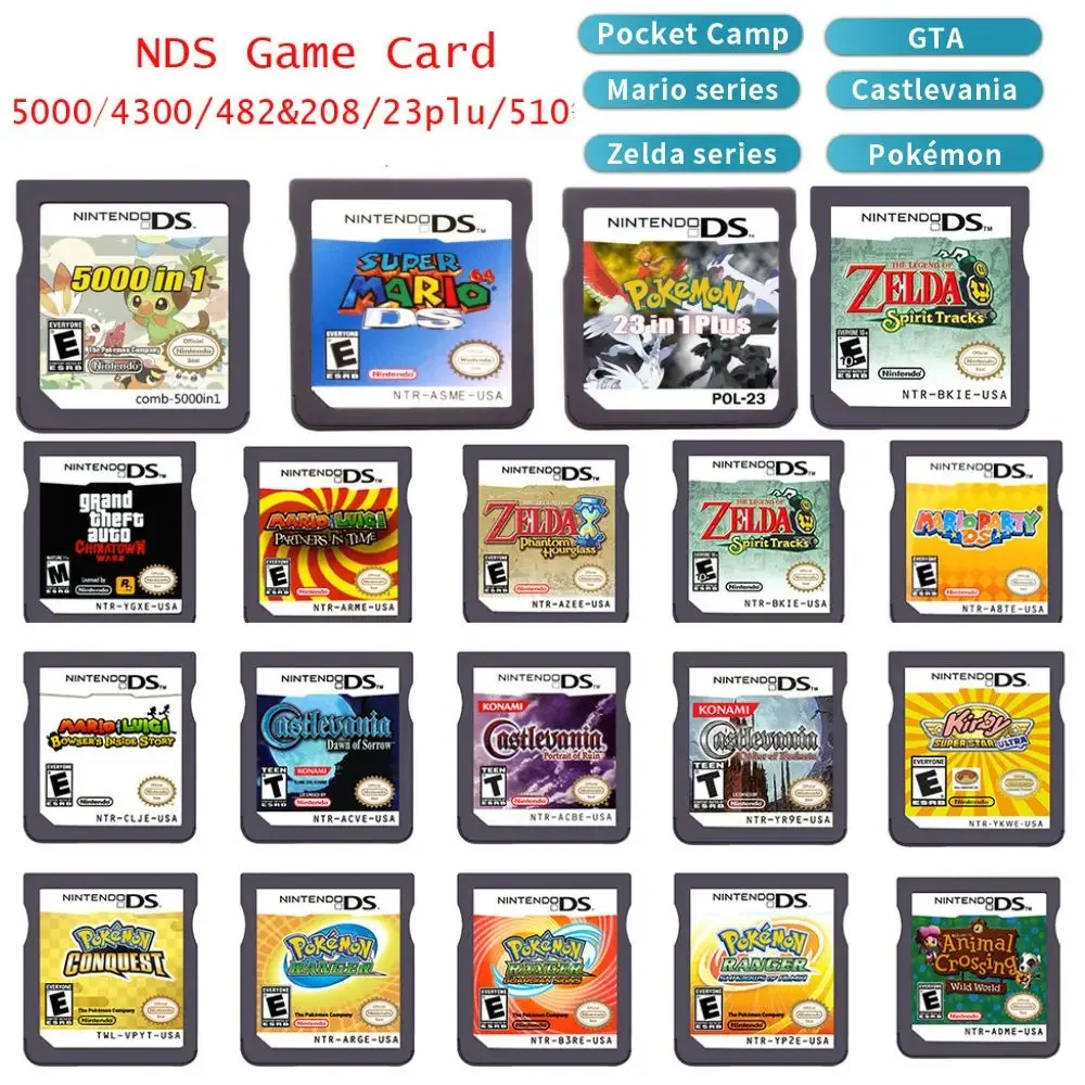 3DS NDS Game Card Combined Card 5000 In 1 NDS Combined Card NDS Cassette 482 IN1 208 4300