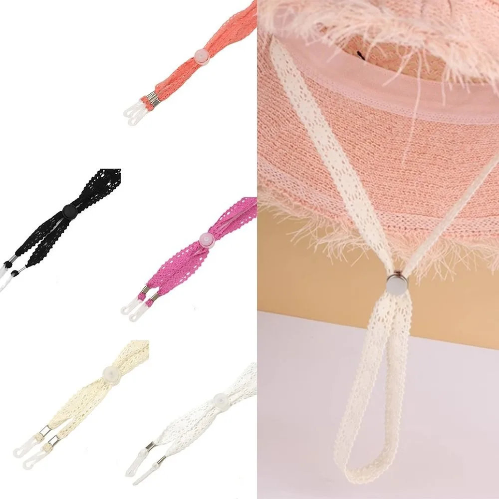 New Anti-drop Windproof Hat Strap Adjustable Removable Hat Retainer Unisex Lace Hat Chin Cord Straps Women