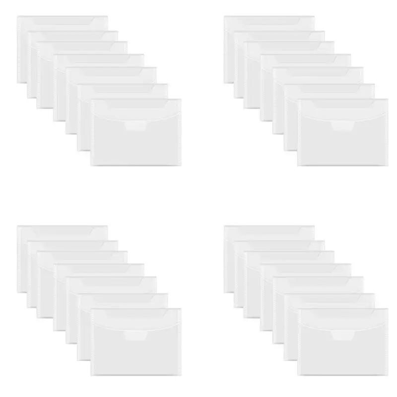 AB46-80 Pcs Clear Stamp And Die Storage Bag Resealable Storage Pocket Large Envelope Case For DIY Scrapbooking Paper Card