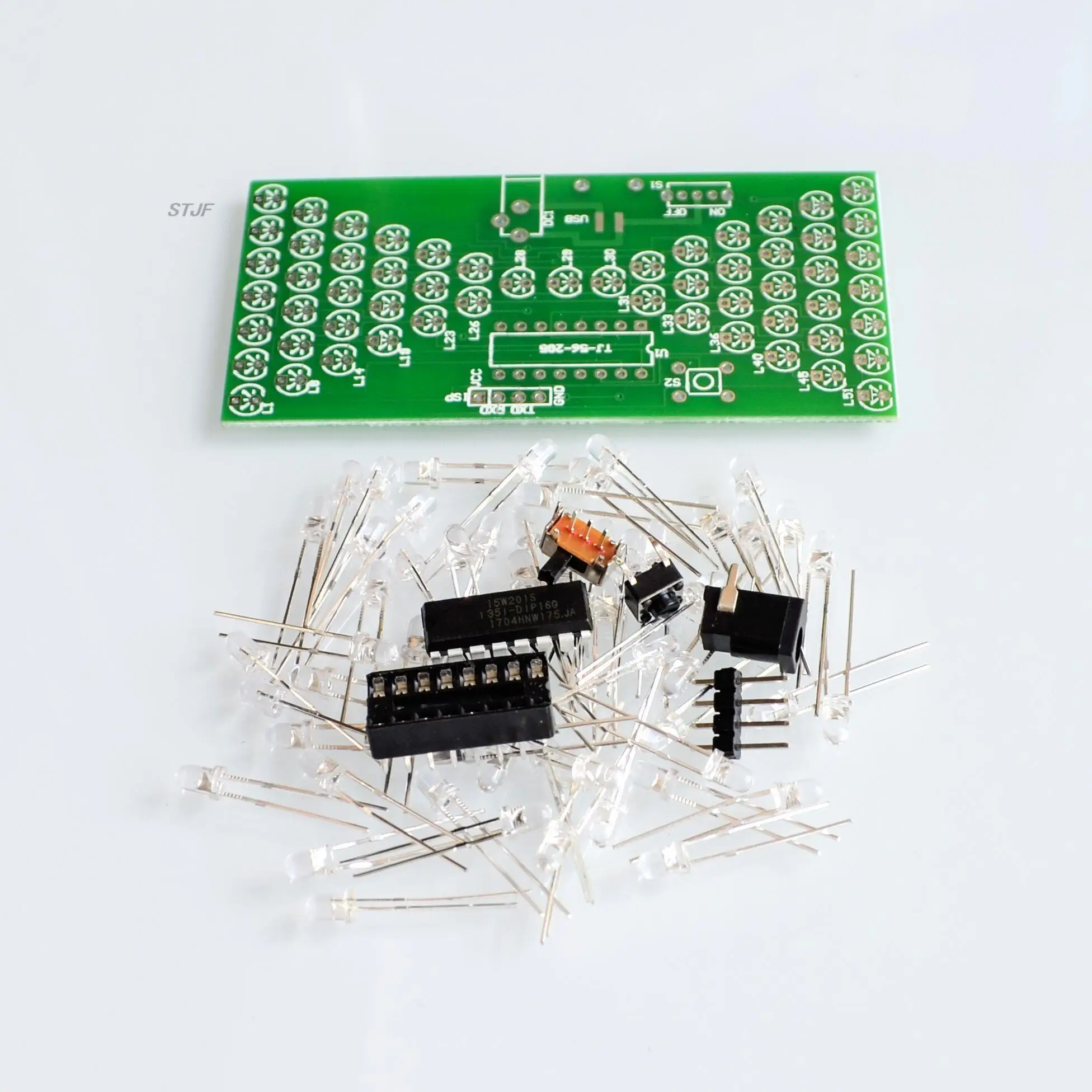 5V Electronic Hourglass DIY Kit Funny Electric Production Kits Precise With LED Lamps Double Layer PCB Board 84*40mm