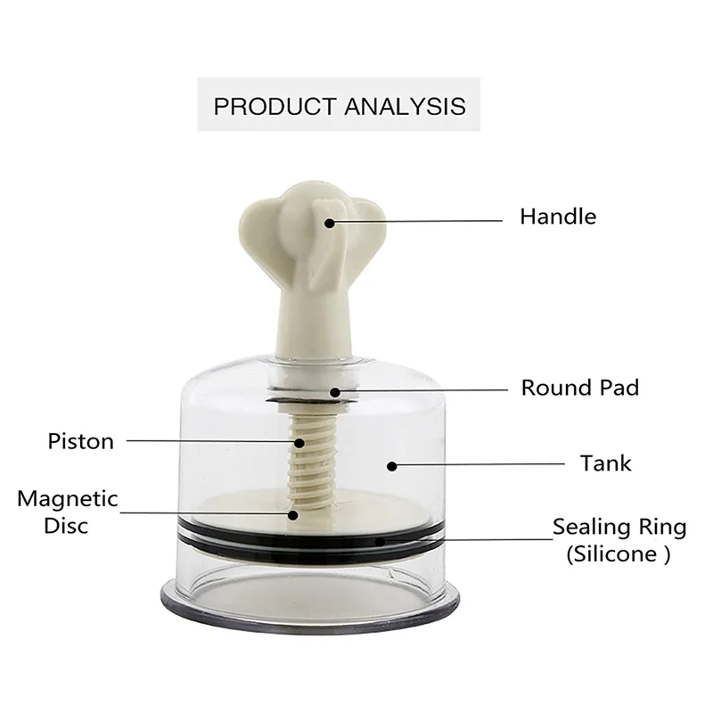 ETRT 2 Pcs Cupping Suction Cups- Hand Twist Portable Thicken Vacuum Cupping Device Full Body Massager Massage Relax Cupping