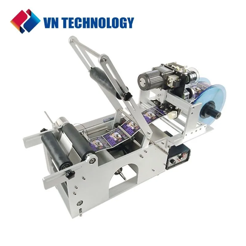 

Semi-Automatic Round Bottle Labeling Machine With Label Printing MT-50D 100W Coding Labeling Machine For Glass Bottle