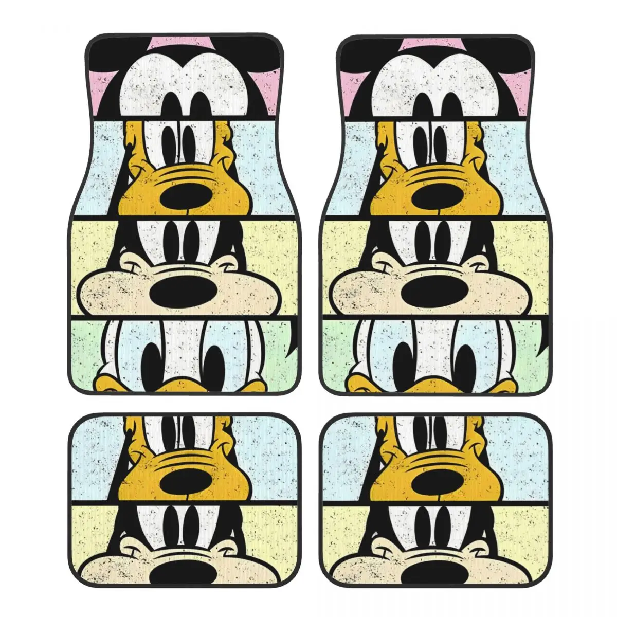 

Mickey Minnie Mouse Car Floor Mats Carpet Full Set Anti-Slip Universal Automotive Floor Mat Fit for Mid Trucks