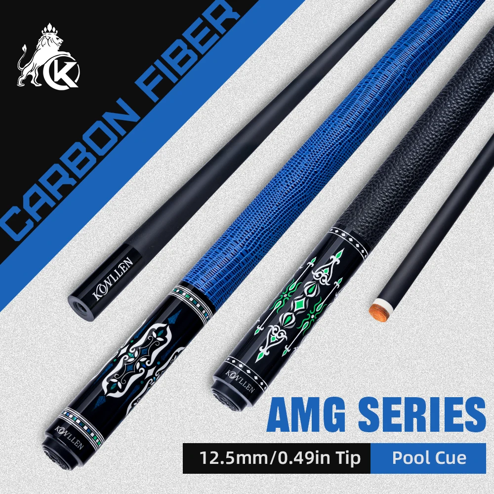 

Кий KONLLEN из углеродного волокна с наконечником 12,5 мм, профессиональные бильярдные кии для бильярдного кия