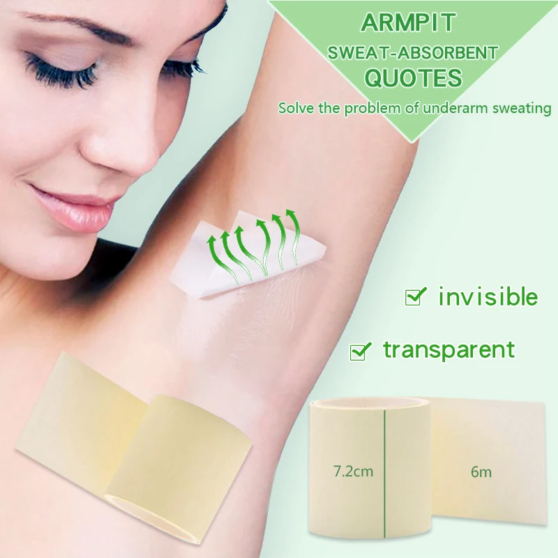 

Sdotter Follome Deodorant Underarm Antiperspirant Disposable Sweat Pad Armpit Armpit Dress Odour Pad Tape Absorbing Scalable Abo