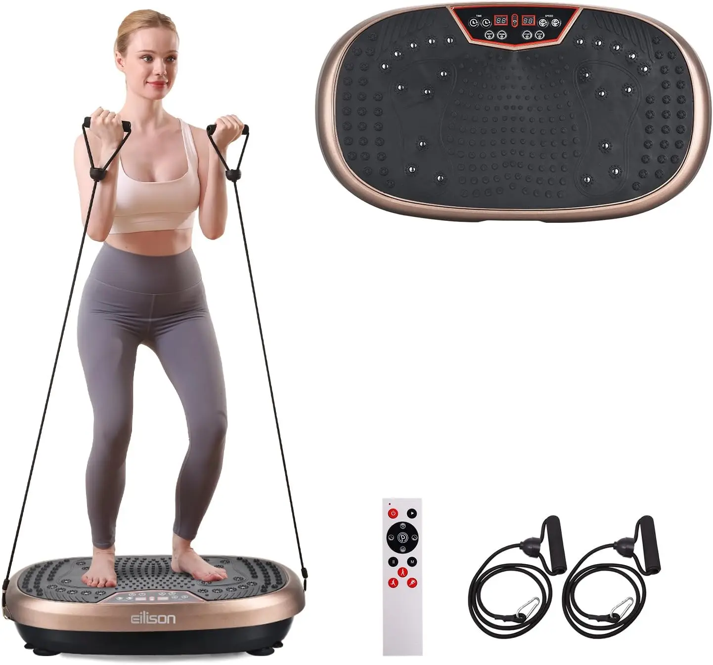 

FitMax 3D XL Vibration Plate Exercise Machine - Whole Body Workout Vibration Platform w/Loop Bands