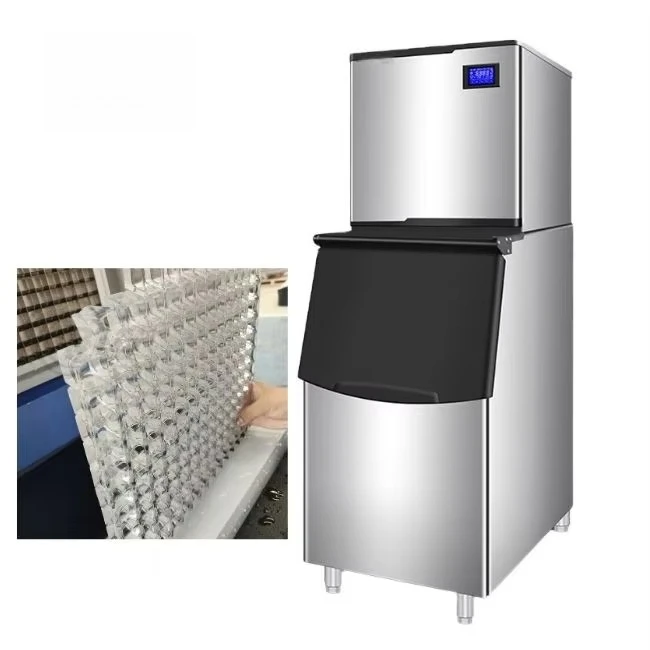 High Productivity Automatic 200kg Split Type Ice Maker Crystal Commercial Cube Ice Making Machine Food and Beverage Chain