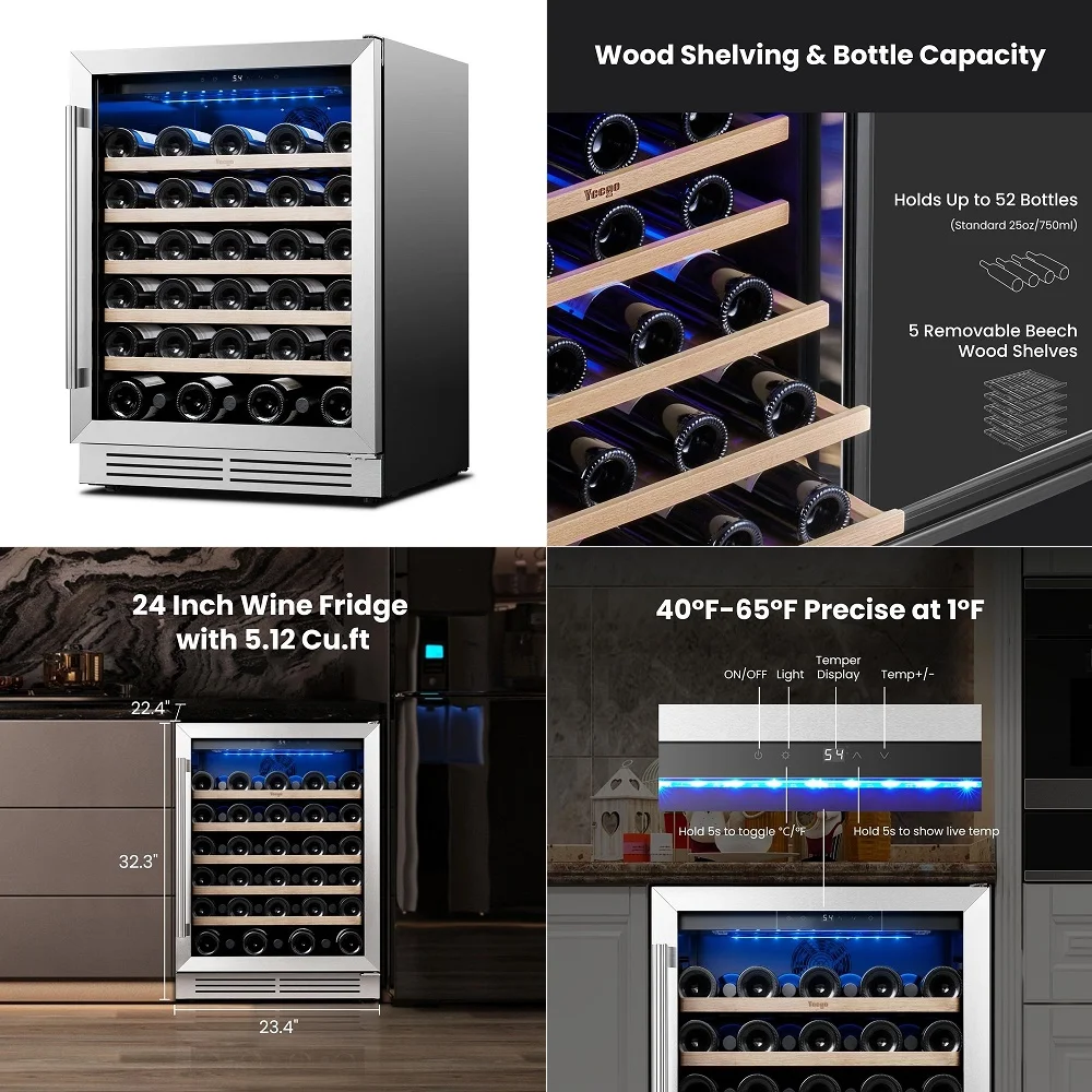 

Enthusiast NFINITY Stackable 4 Foot Wine Rack Individual Diamond Bin Solid Mahogany 58 Bottles Stylish Durable Wine Rack Home D