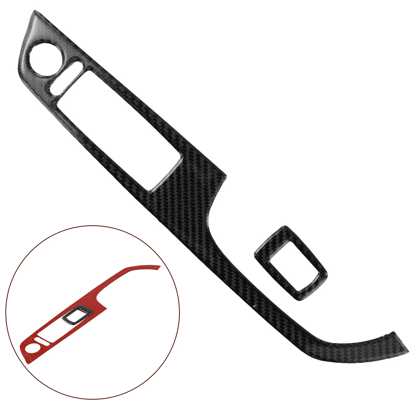Carbon Fiber Switch Cover Trim Coupe RHD Easy To Use For BMW 3 Series E92 Quality Assurance Waterproof 2Pcs / Set