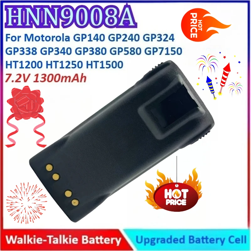 

1300mAh 7.2V HNN9008A Walkie Talkie Battery for Motorola GP140 GP240 GP324 GP338 GP340 GP380 GP580 GP7150 HT1200 HT1250 HT1500
