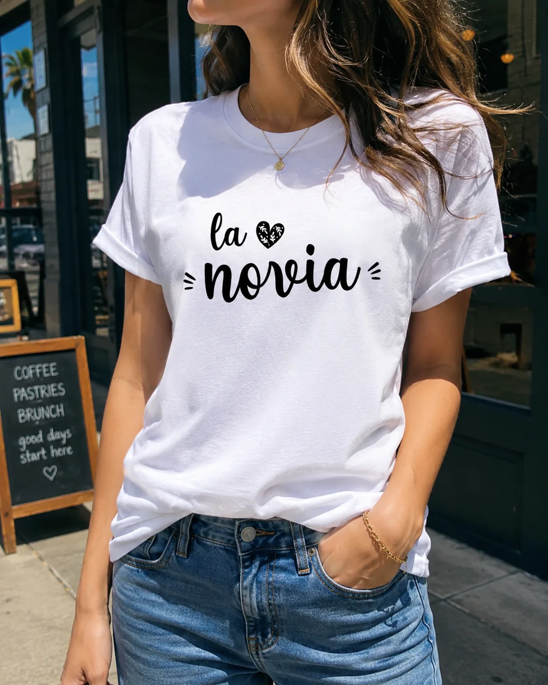 De La Novia Latina T Shirt Women Spanish Boda Espanol Wedding T-shirt Team Bride EVJF Bachelorette Party Clothes Hen Party T Shi