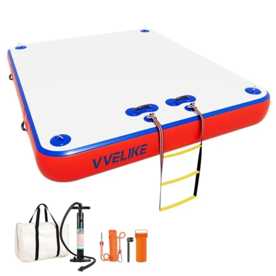 

Надувной плавучий док для бассейна/озера, 5/8/10 футов, с нескользящей поверхностью, легкий, из ПВХ, идеально подходит для яхт и активного отдыха на воде