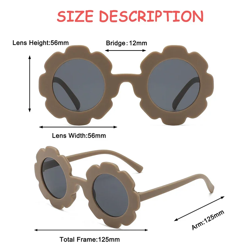 New Sun Flower Round Cute kids sunglasses UV400 for Boy girls toddler Lovely baby sun glasses Children Oculos de sol