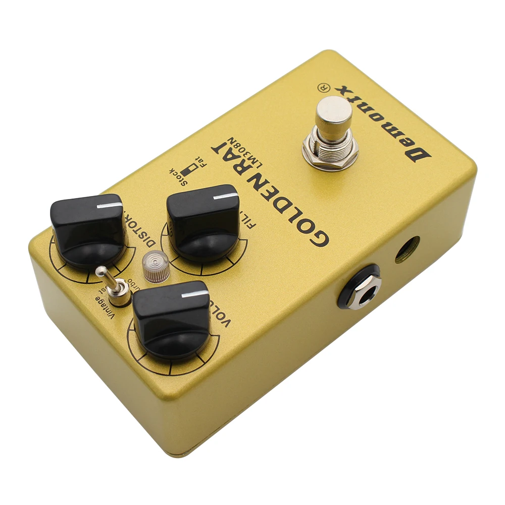 NEW High quality Demonfx GOLDEN RAT  Guitar Effect Pedal Fuzz Distortion Booster With True Bypass