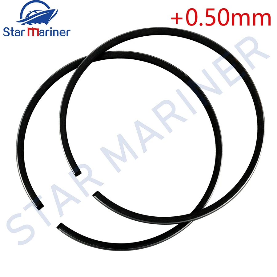 

12140-94400-050 Piston Ring Set +0.5MM For Suzuki Outboard Motor 2T DT35 DT40 Diameter 79.5MM Boat Engine Replaces Parts